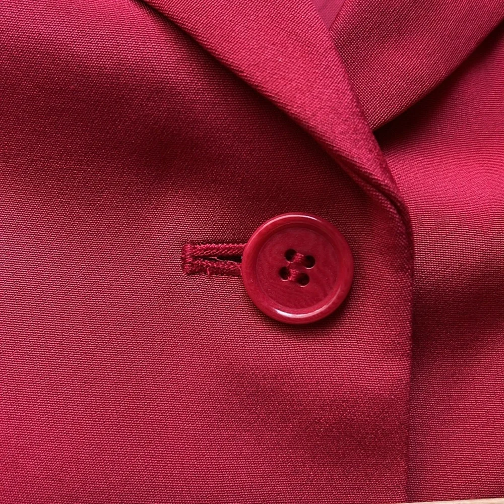 SILK ANN TAYLOR Red Blazer - Picture 7 of 7